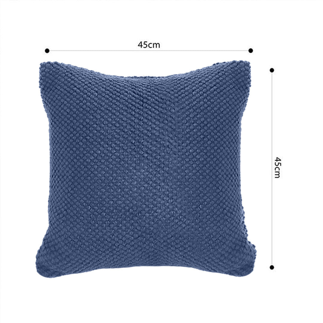 SOGA 45cm Textured Navy Pillowcase
