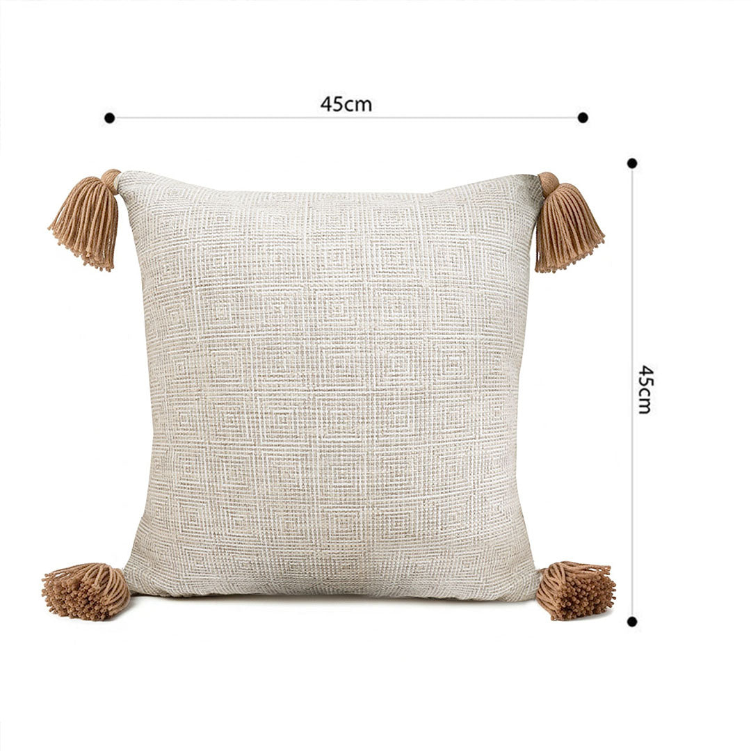 SOGA 45cm Natural Linen Texture Pillowcase