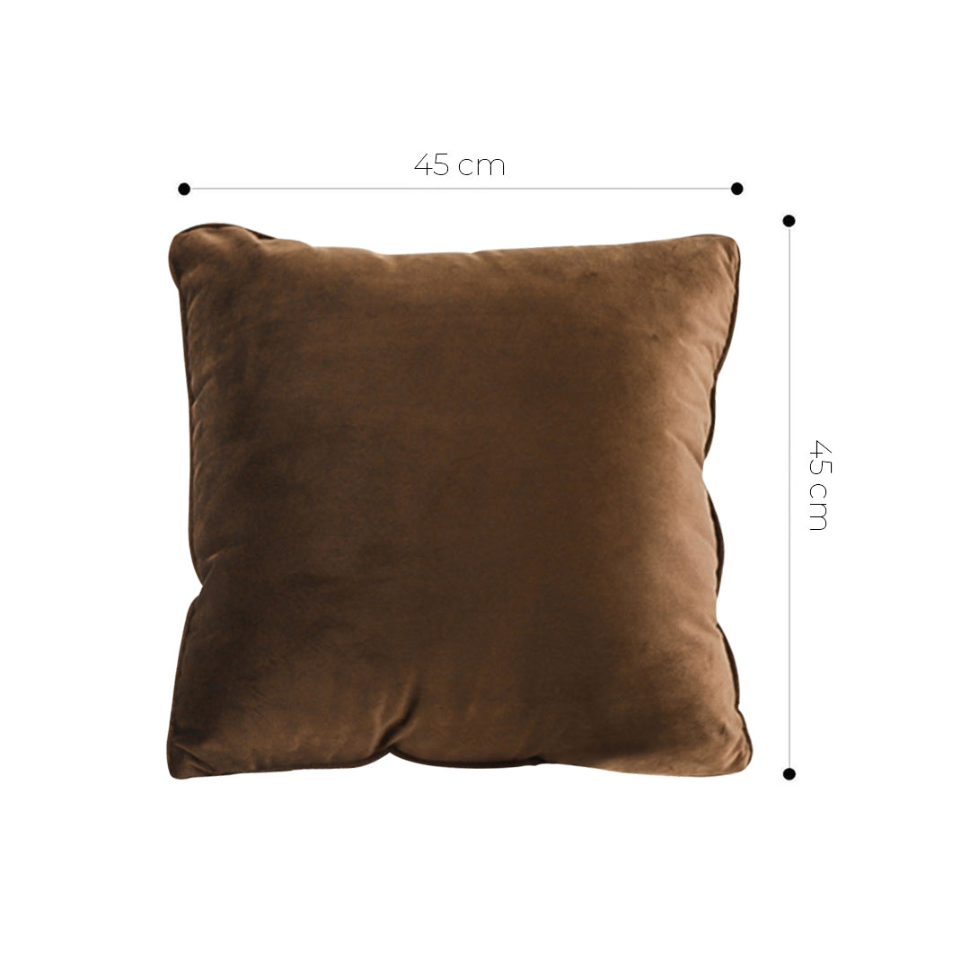 SOGA 45cm Velvet Pillowcase (Rich Brown)