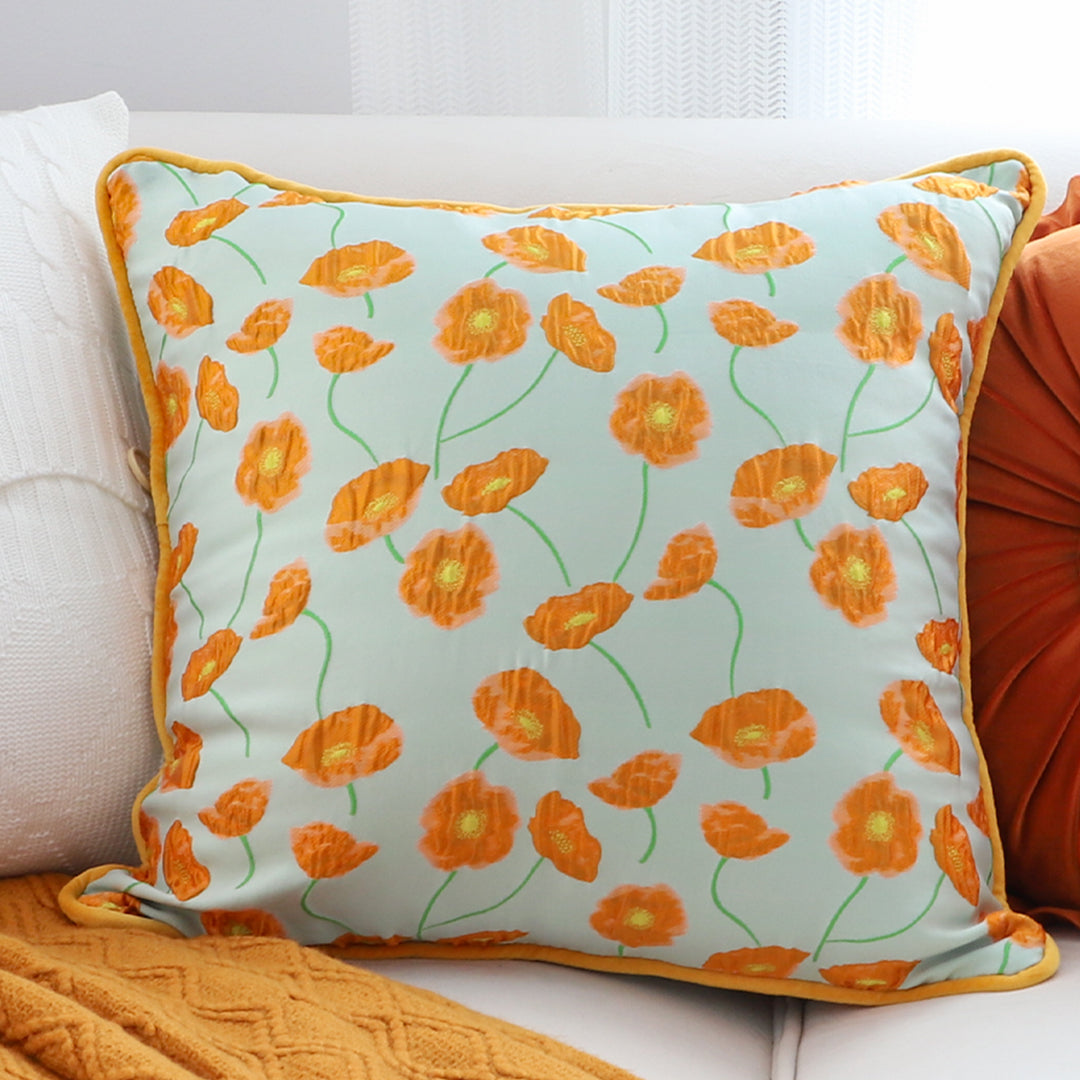 SOGA 45cm Orange Floral Dream Pillowcase