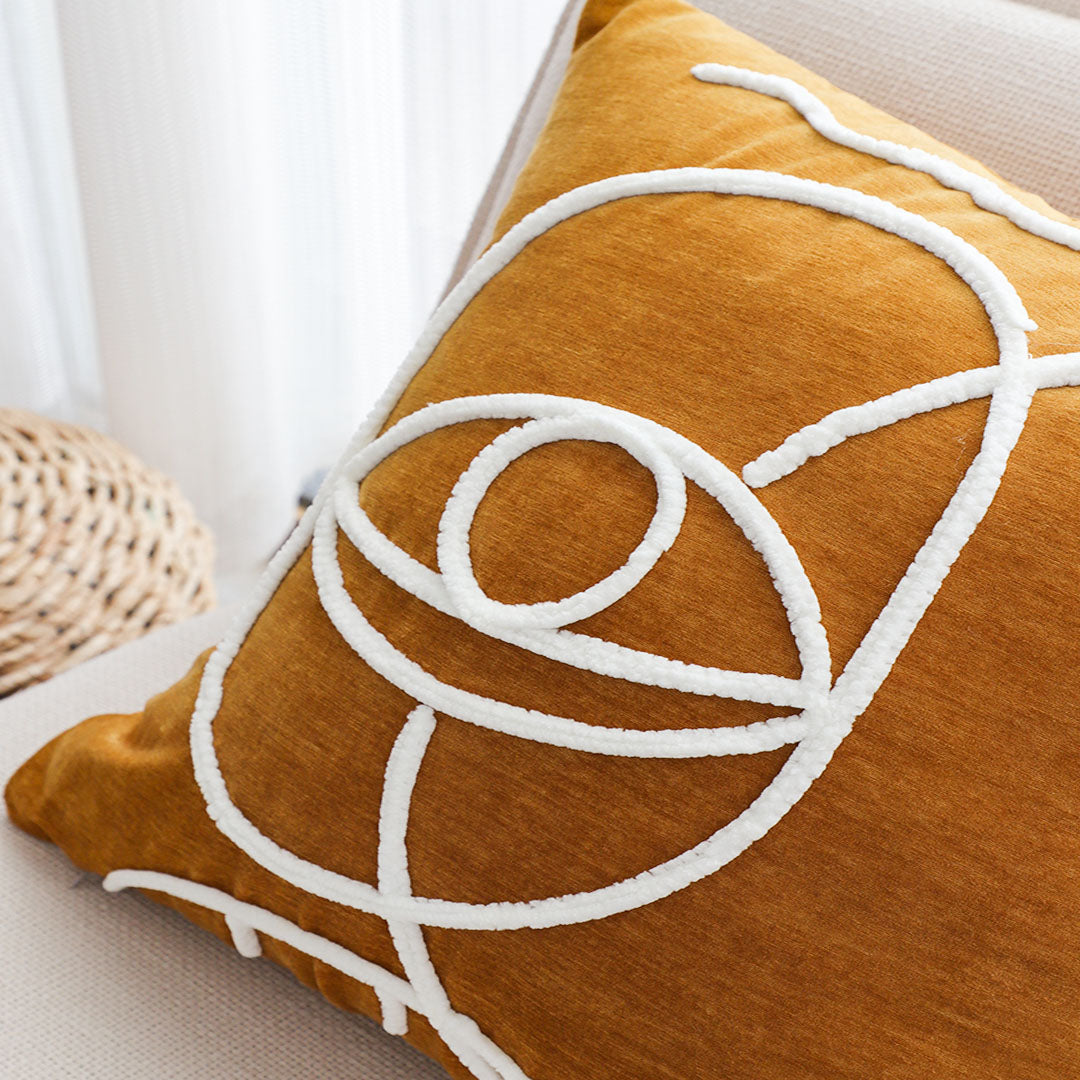 SOGA 45cm Geometric Circle Harmony Pillowcase