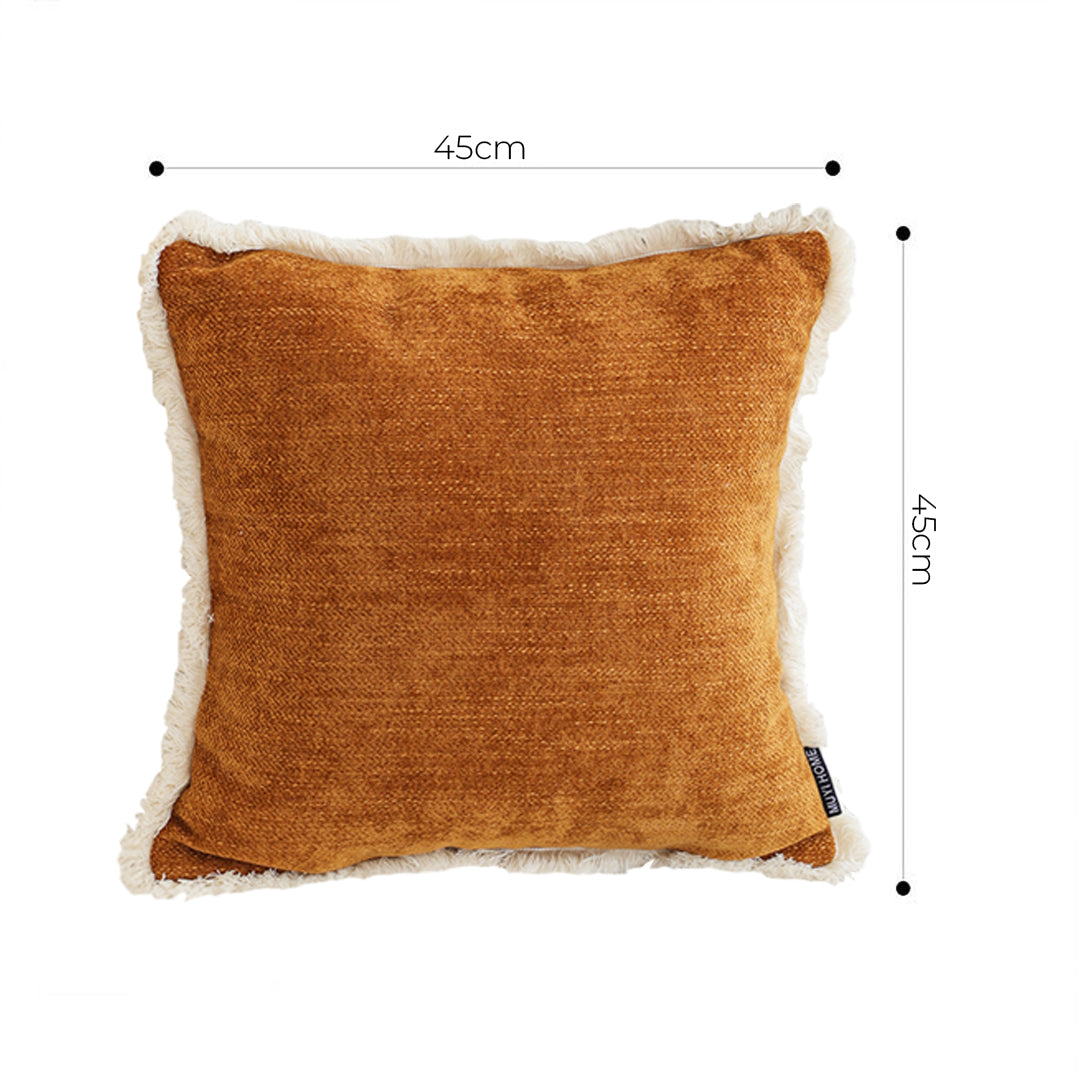 SOGA 2X 45cm Rust Orange Pillowcase