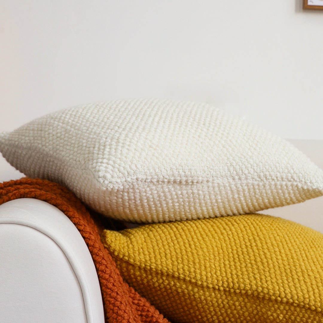 SOGA 45cm Textured Cream Pillowcase