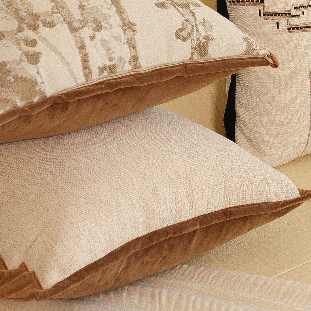 SOGA 45cm Vintage Off-White Square Decorative Pillowcase
