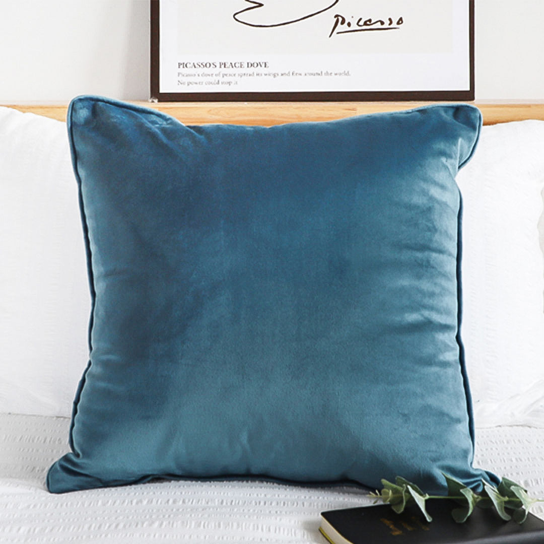 SOGA 45cm Velvet Pillowcase (Deep Teal)