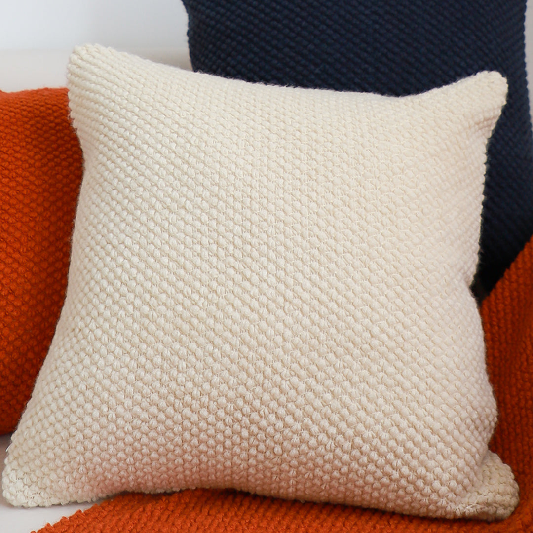 SOGA 45cm Textured Cream Pillowcase