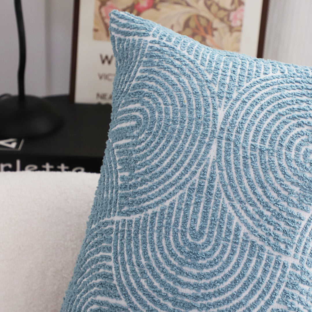 SOGA 30x50cm Blue Geometric Lumbar Pillowcase for Indoor & Outdoor Home Decor
