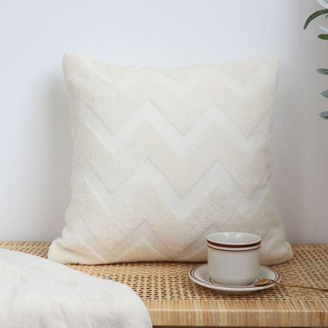 SOGA 45cm Chevron Pure Pillowcase