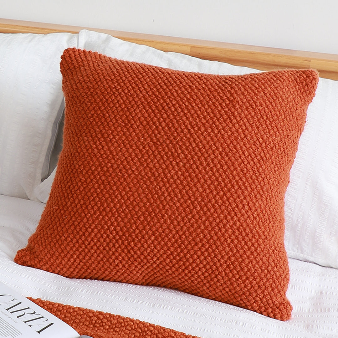 SOGA 45cm Textured Rust Pillowcase