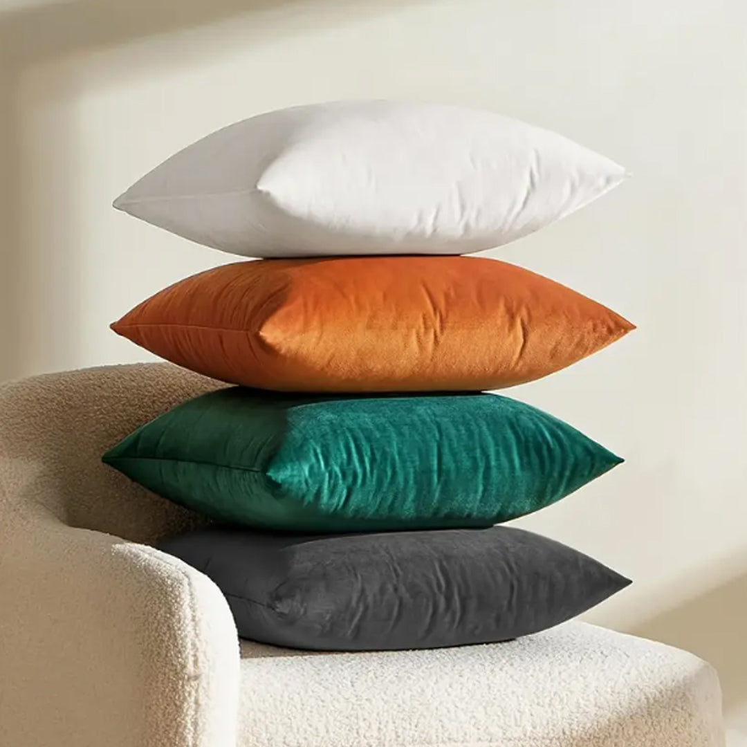 SOGA 45cm Velvet Pillowcase (Vibrant Orange)
