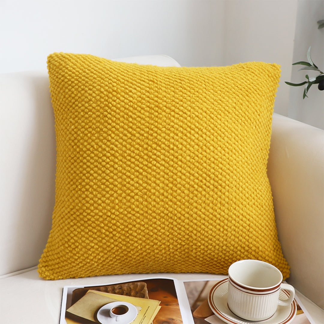 SOGA 45cm Textured Sunshine Pillowcase