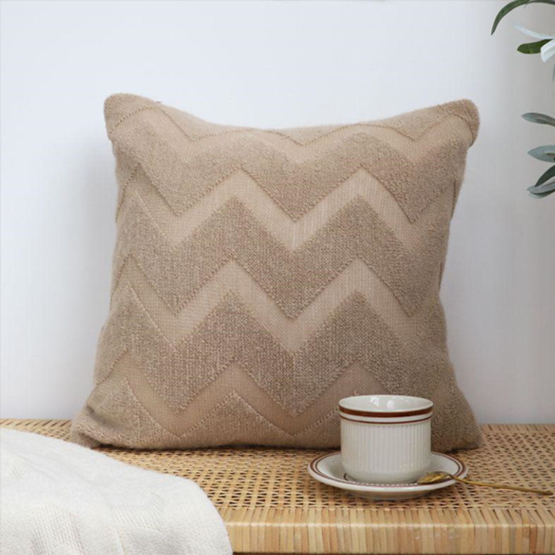 SOGA 45cm Chevron Earth Pillowcase