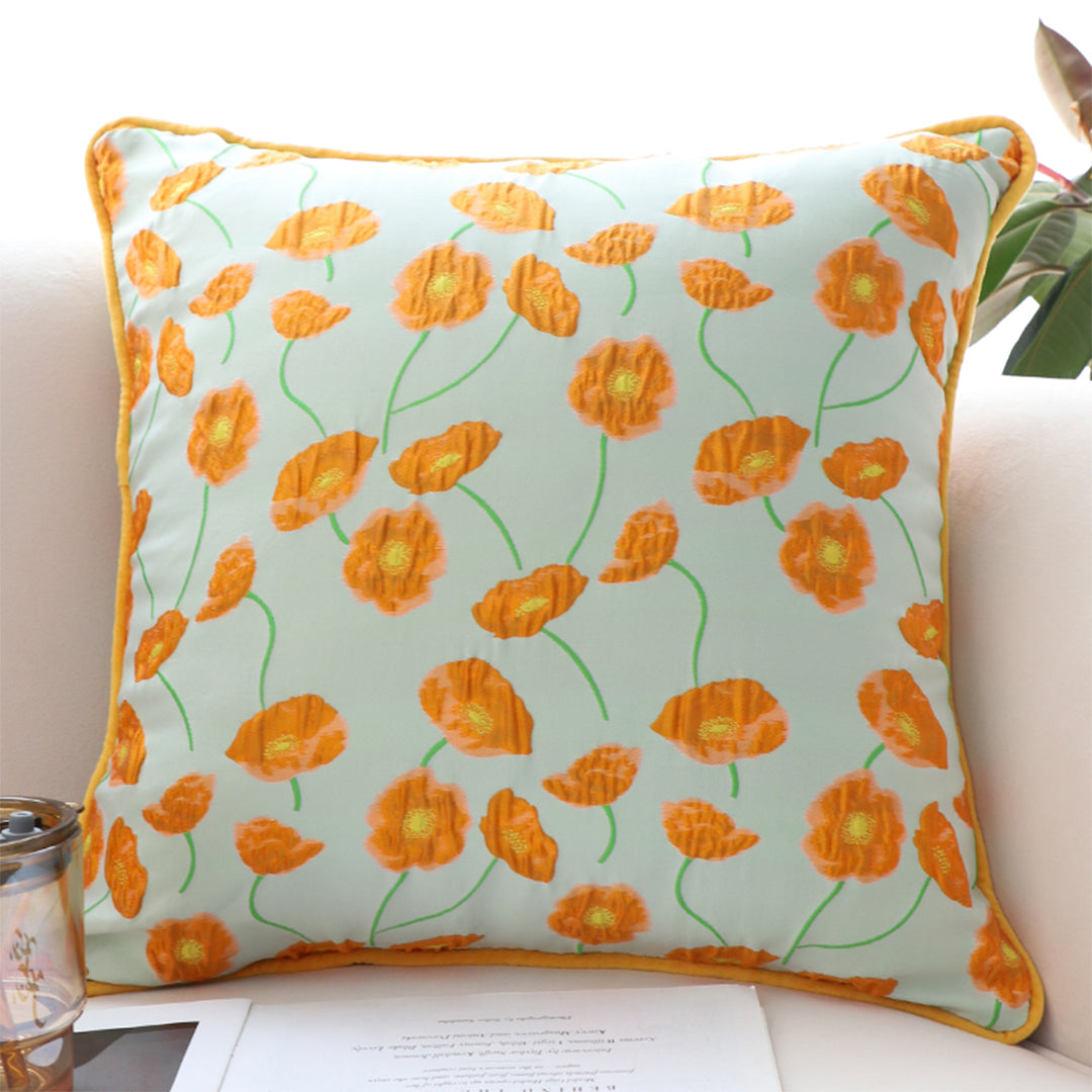 SOGA 45cm Orange Floral Dream Pillowcase