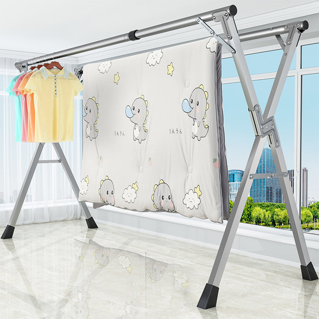 SOGA 2X 2m Portable Standing Clothes Drying Rack Foldable Space-Saving Laundry Holder Indoor Outdoor