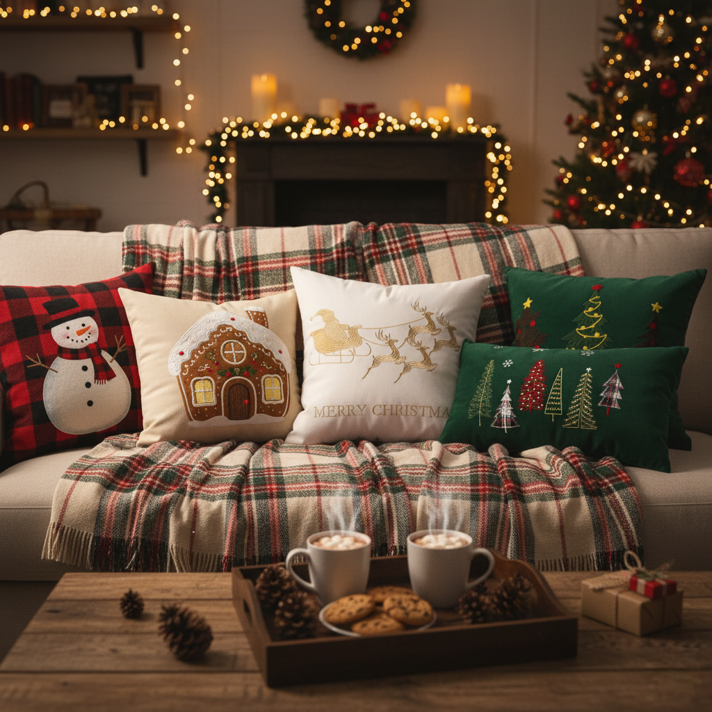 Not Just Décor—Holiday Pillows and Blankets Are the Gifts Your Home Deserves