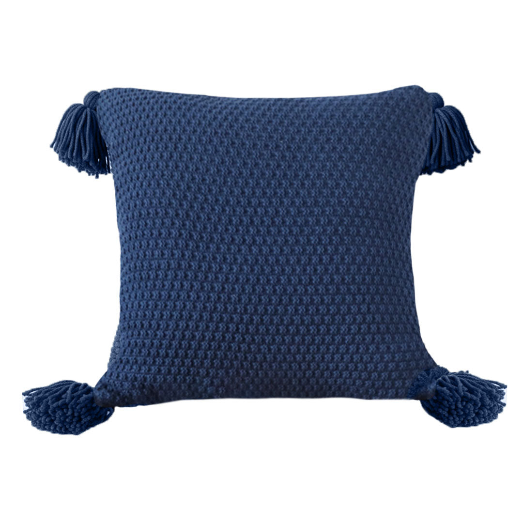 SOGA 50cm Chunky Knit Pillowcase (Navy Blue)