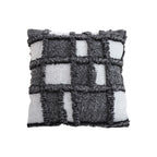 SOGA 45cm Luxurious Faux Fur Textured Checkered Pillowcase
