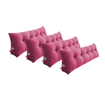 SOGA 4X 120cm Pink Triangular Wedge Bed Pillow Headboard Backrest Bedside Tatami Cushion Home Decor