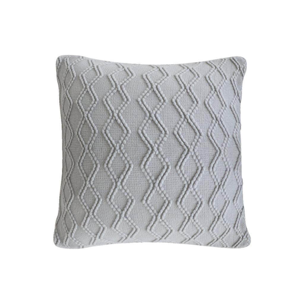 SOGA 45cm Light Gray Diamond Knit Pillowcase