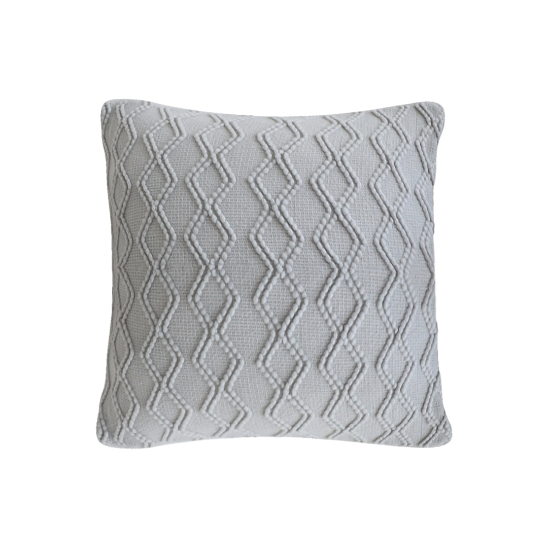 SOGA 45cm Light Gray Diamond Knit Pillowcase