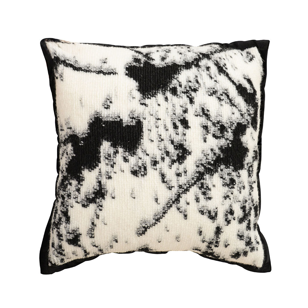 SOGA 45cm Black & White Leopard Print Square Pillowcase