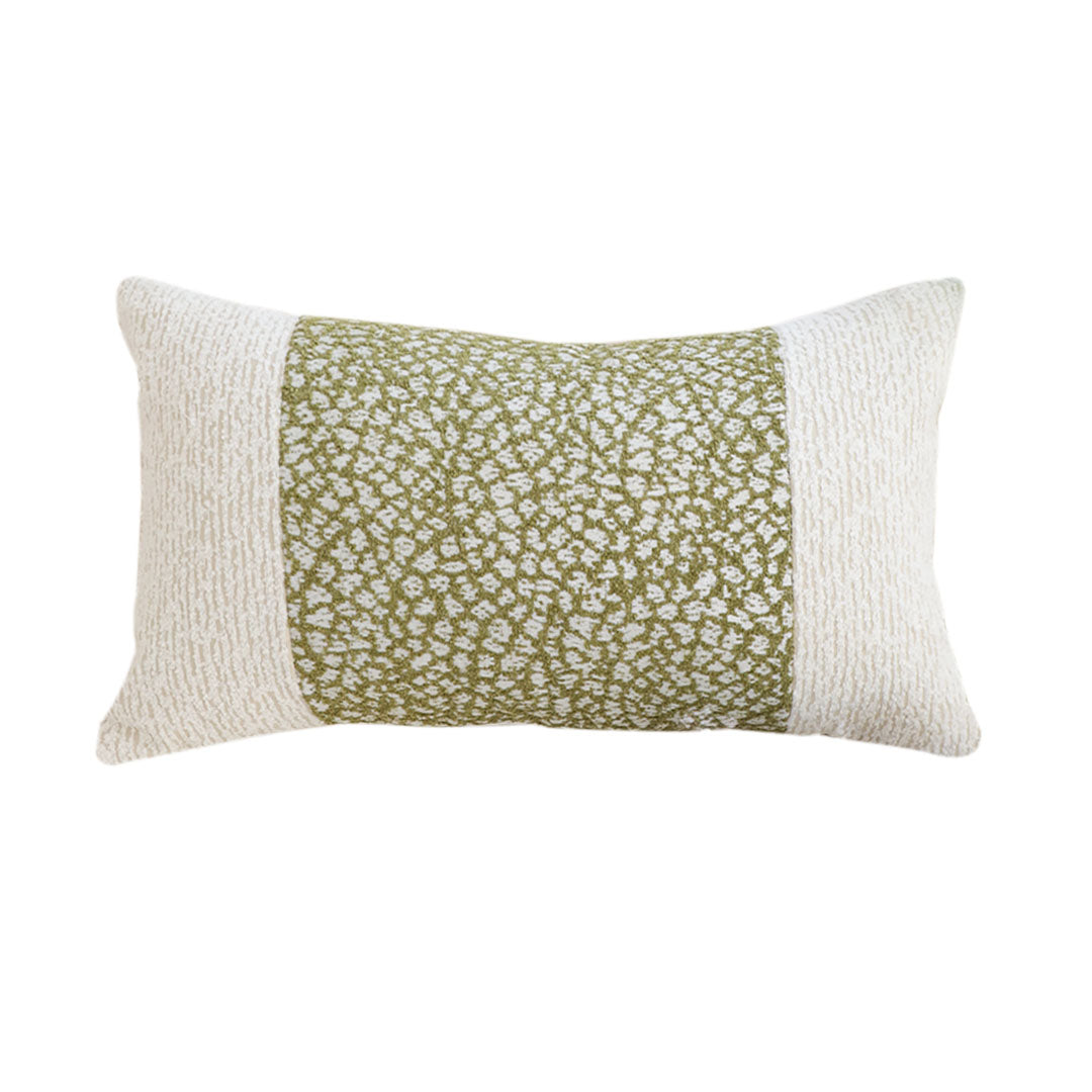 SOGA 30x50cm Textured Green Accent Pillowcase