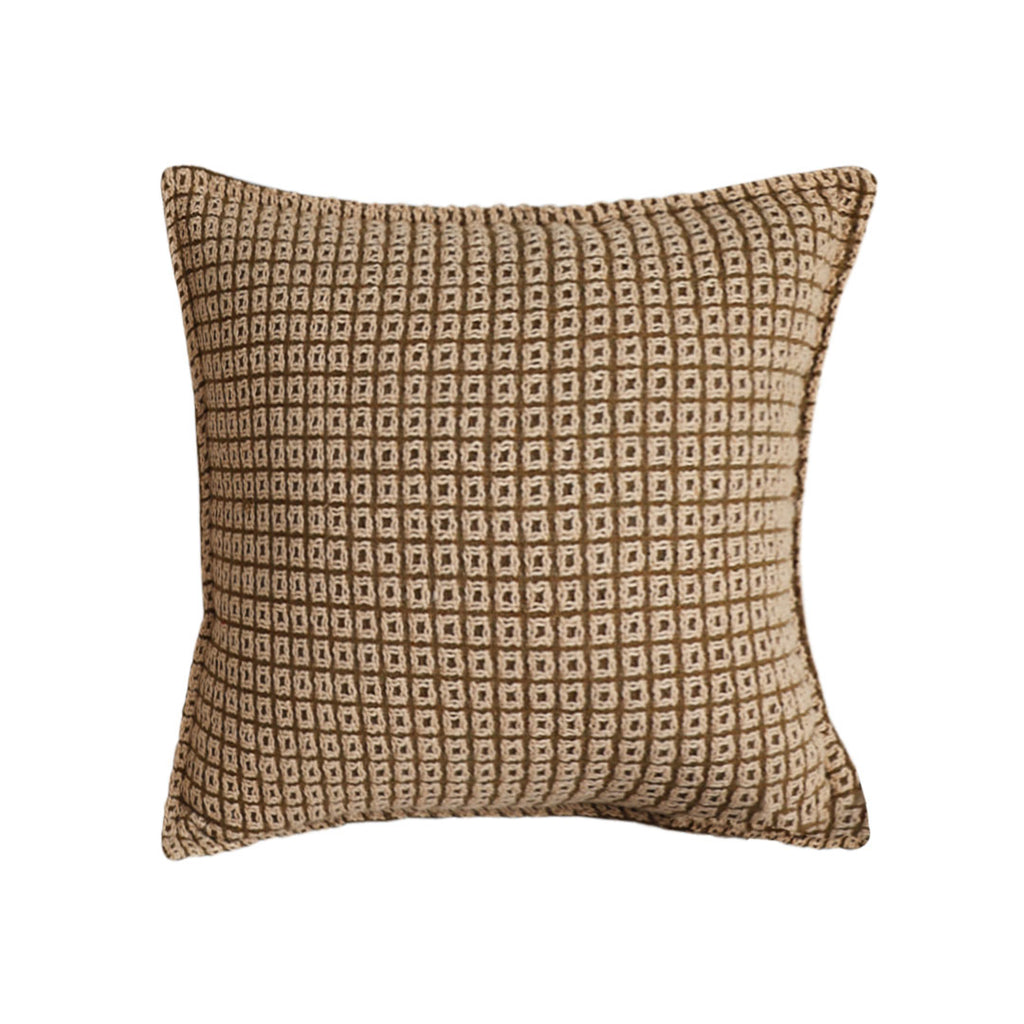 SOGA 45cm Cozy Brown Geometric Knit Polyester Pillow Cover