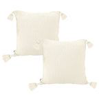 SOGA 2X 50cm Textured Decorative Pillow Covers – Cream White