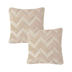 SOGA 2-Pack 45cm Chevron Earth Pillowcases – Textured Decorative Cushion Covers for Sofa, Bed & Home Décor