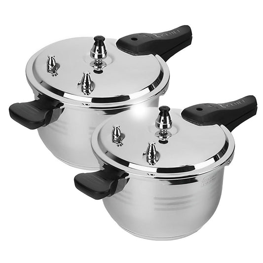 2X 4L Commercial Grade Stainless Steel Pressure Cooker