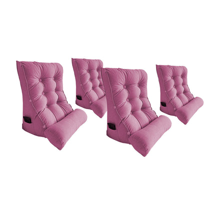 SOGA 4X 60cm Magenta Triangular Wedge Lumbar Pillow Headboard Backrest Sofa Bed Cushion Home Decor