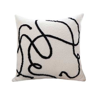 SOGA 45cm Abstract Line Art Pillow Cover