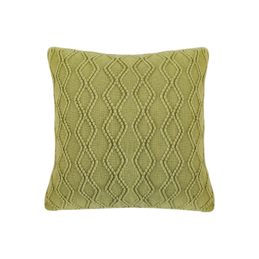 SOGA 45cm Sage Green Cable Knit Pillow Cover