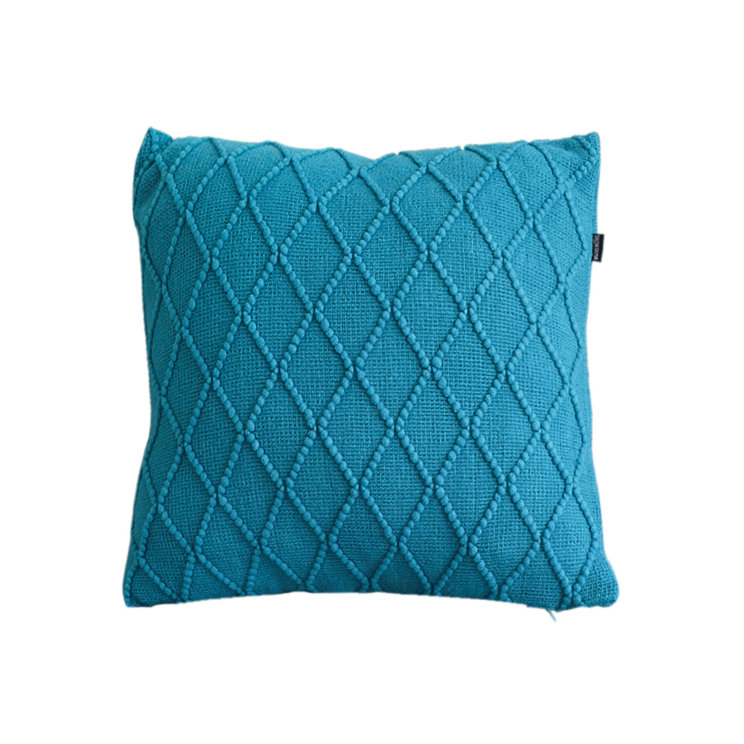 SOGA 45cm Turquoise Diamond Knit Pillowcase