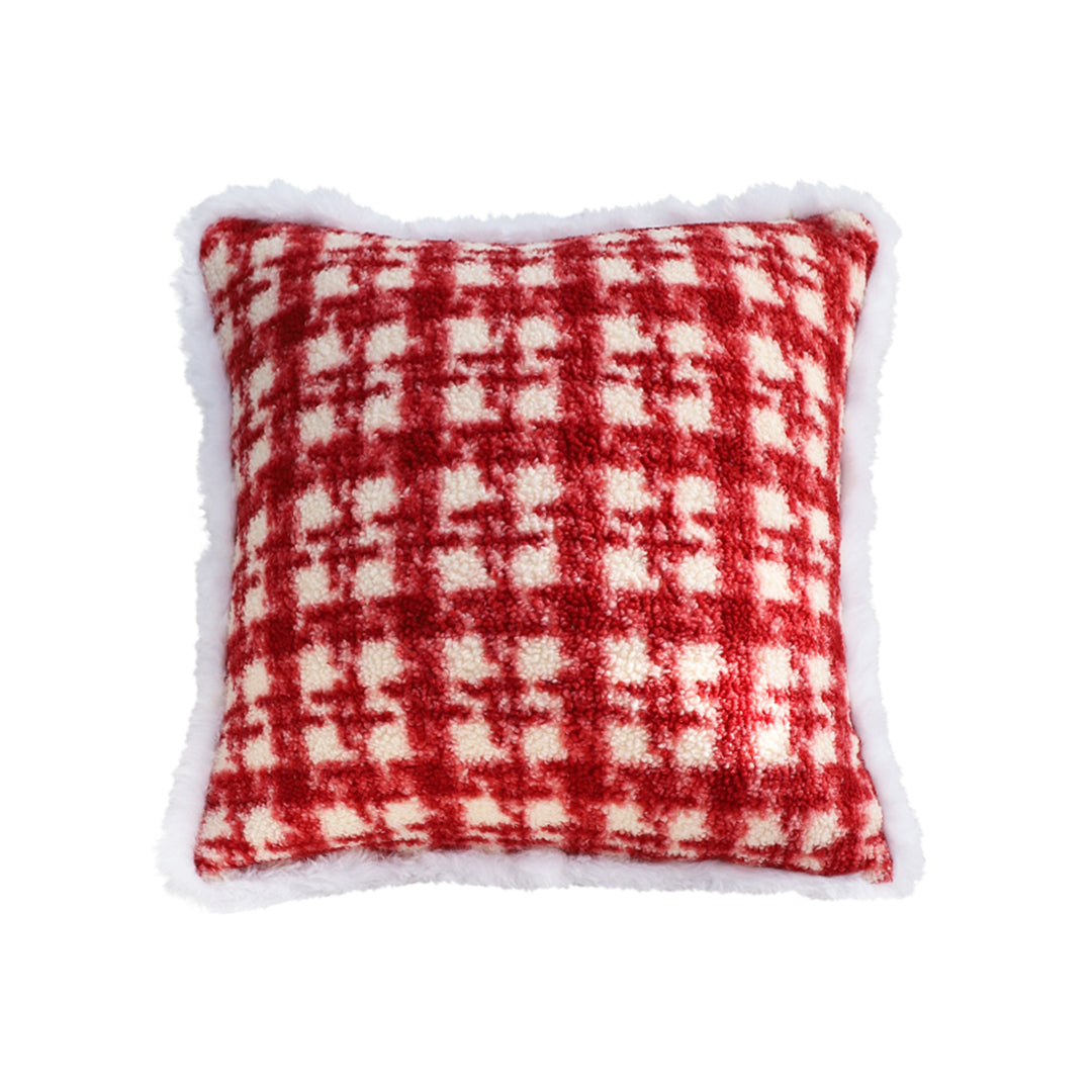 SOGA 45cm Country Plaid Throw Pillow Cover