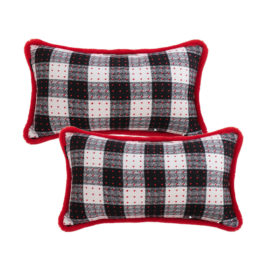 SOGA 2X 45cm CozyFest Buffalo Plaid Pillowcase