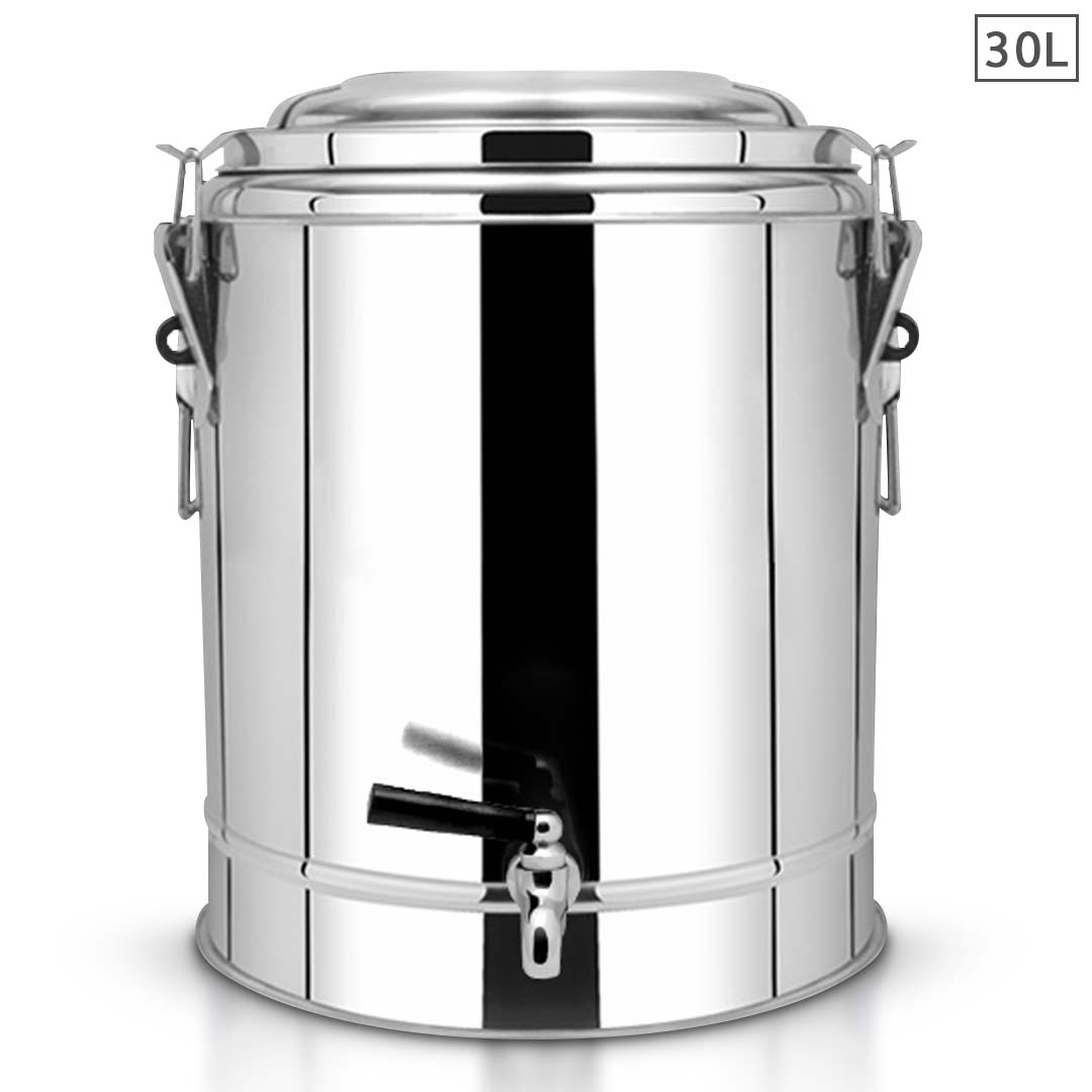 SOGA 7.93 Gallon Stainless Steel Insulated Stock Pot Dispenser with Tap
