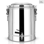 SOGA 7.93 Gallon Stainless Steel Insulated Stock Pot Dispenser with Tap