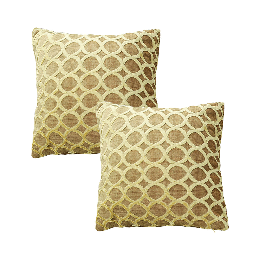 SOGA 2X 45cm Geometric Lattice Pillowcase (Yellow)