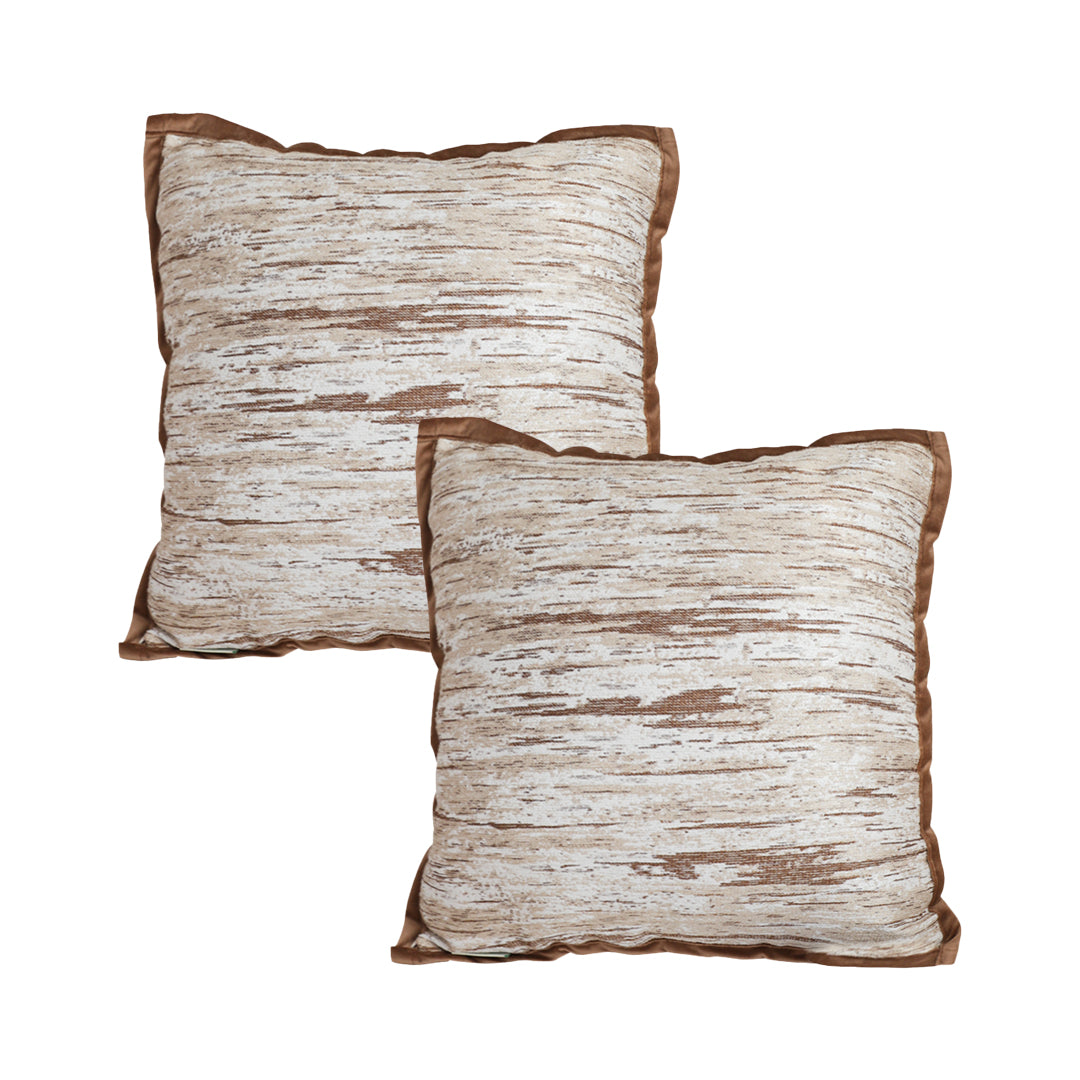 SOGA 2X 45cm Rustic Wood-Inspired Cushion Cover