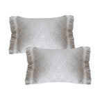 SOGA 2X 35x62cm Serene Textured Fringed Cushion Cover
