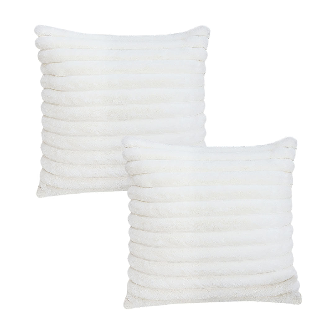 SOGA 2X 45cm Elegant White Textured Pillowcase