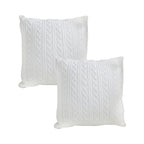 SOGA 2X 45cm Cable Knit Pure Pillowcases – Cozy Decorative Cushion Covers for Sofa, Bed & Home Décor