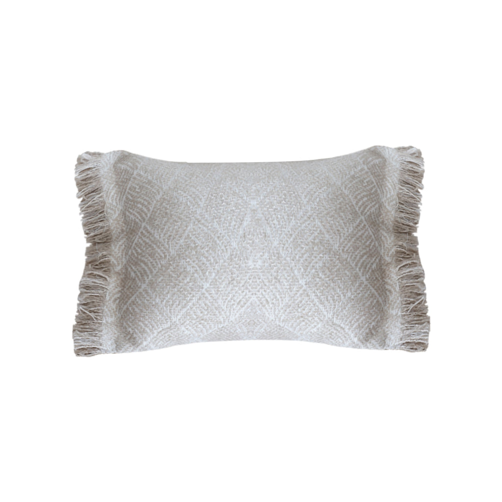 SOGA 35x62cm Serene Textured Fringed Cushion Cover