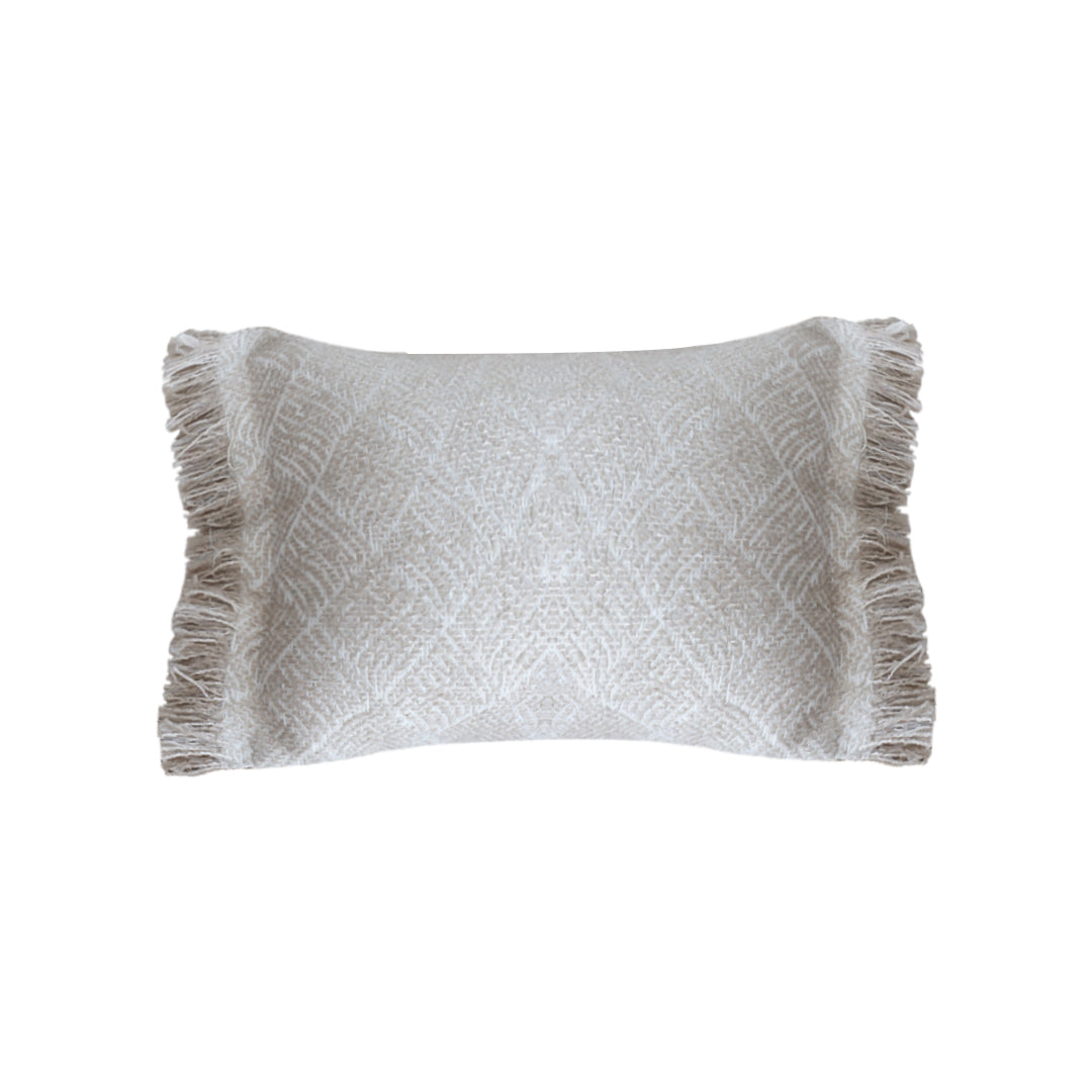 SOGA 35x62cm Serene Textured Fringed Cushion Cover