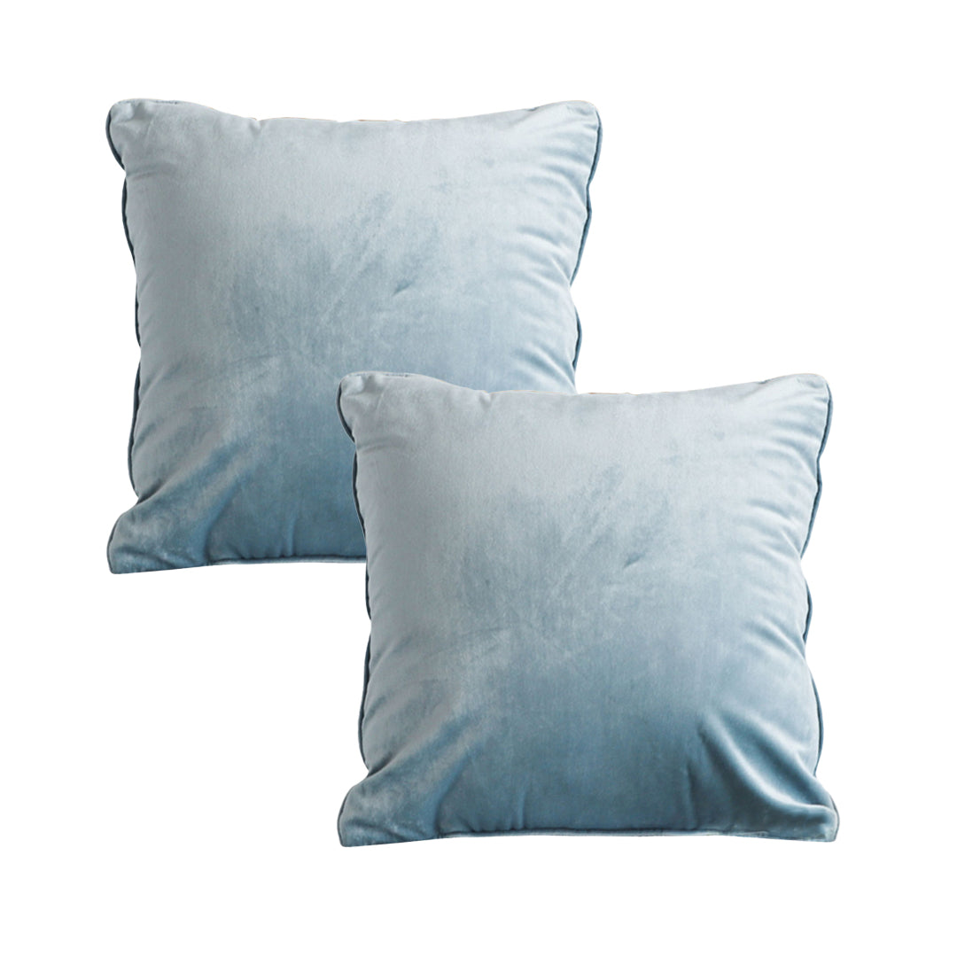 SOGA 2X 45cm Powder Blue Velvet Pillowcase – Luxurious Soft Cushion Covers for Elegant Home Décor