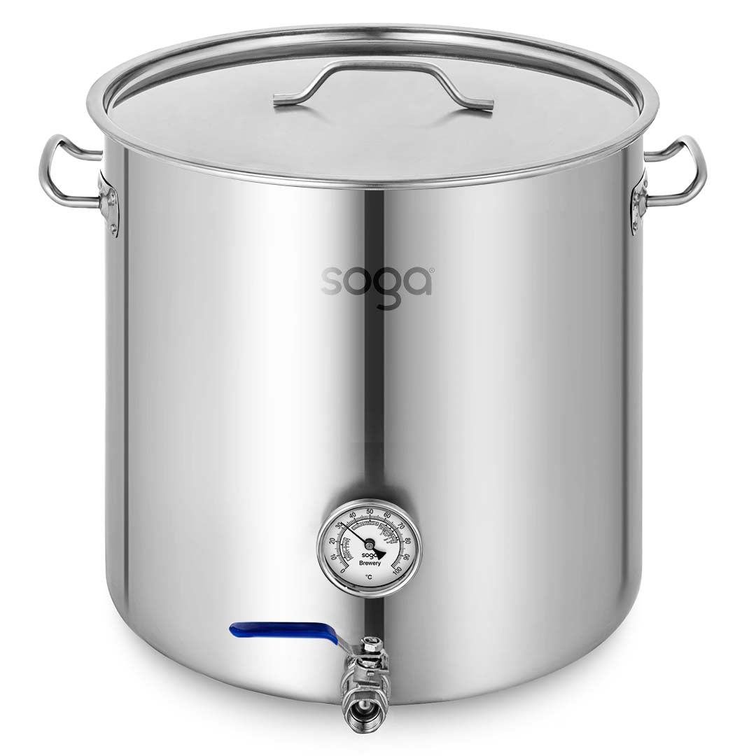 SOGA Stainless Steel Brewery Pot 33L With Beer Valve 35*35cm