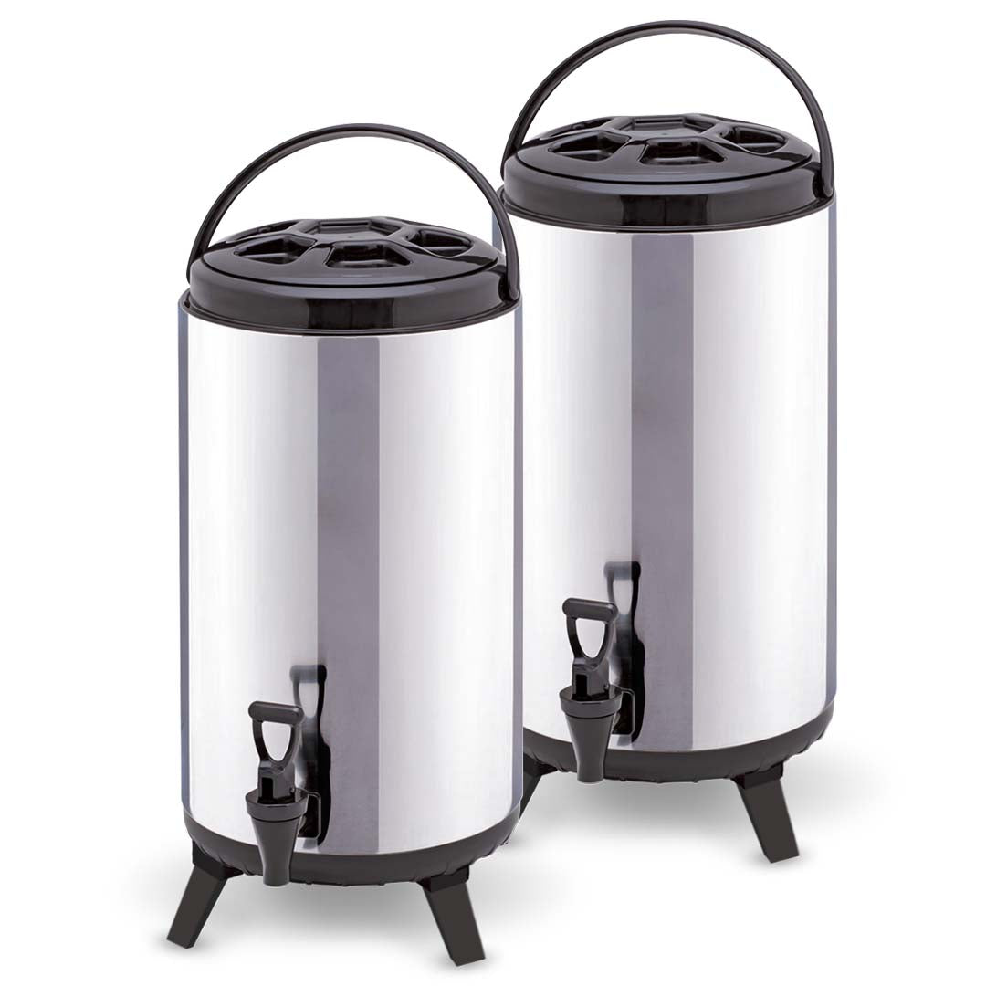 SOGA 2-Pack 10L Portable Insulated Brew Pot with Dispenser – Hot & Cold Coffee, Tea, Beer Barrel