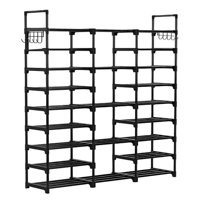 SOGA 21-Shelf Tier Shoe Storage Shelf Space-Saving Caddy Rack Organiser with Handle