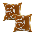 SOGA 2X 45cm Geometric Circle Harmony Pillowcases – Modern Decorative Cushion Covers for Sofa, Bed & Home Décor